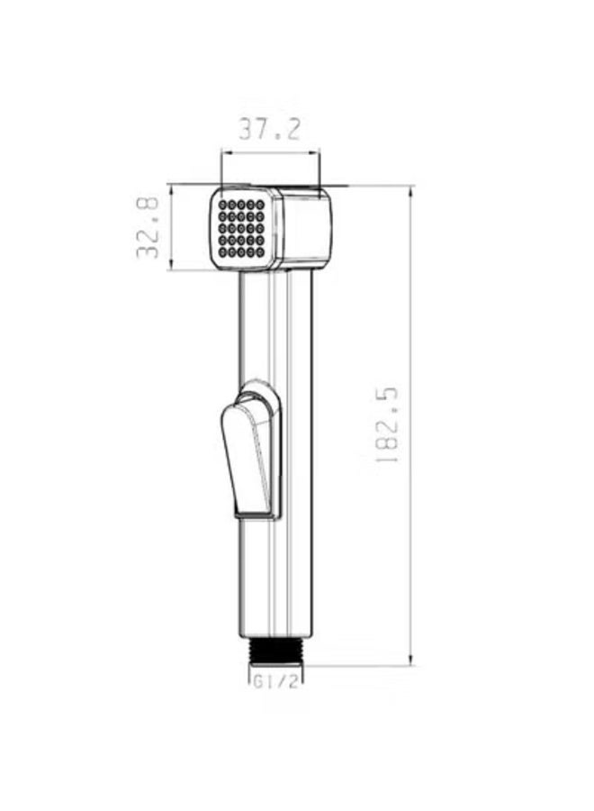 Milano Luxe Squant Shattaf Chrome Handheld Bidet Spray - Image 2