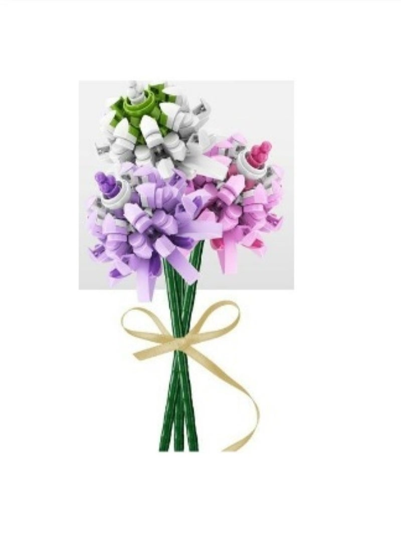 Sembo 601234ABC - Clover Flower building blocks - White Pink Purple - Image 1