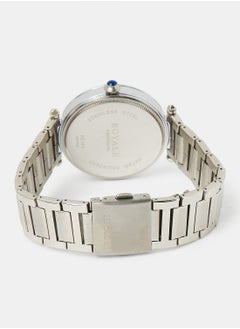 Royale Mega Round Shape Analog Wrist Watch RE104 B - 40mm - Silver  - Image 2