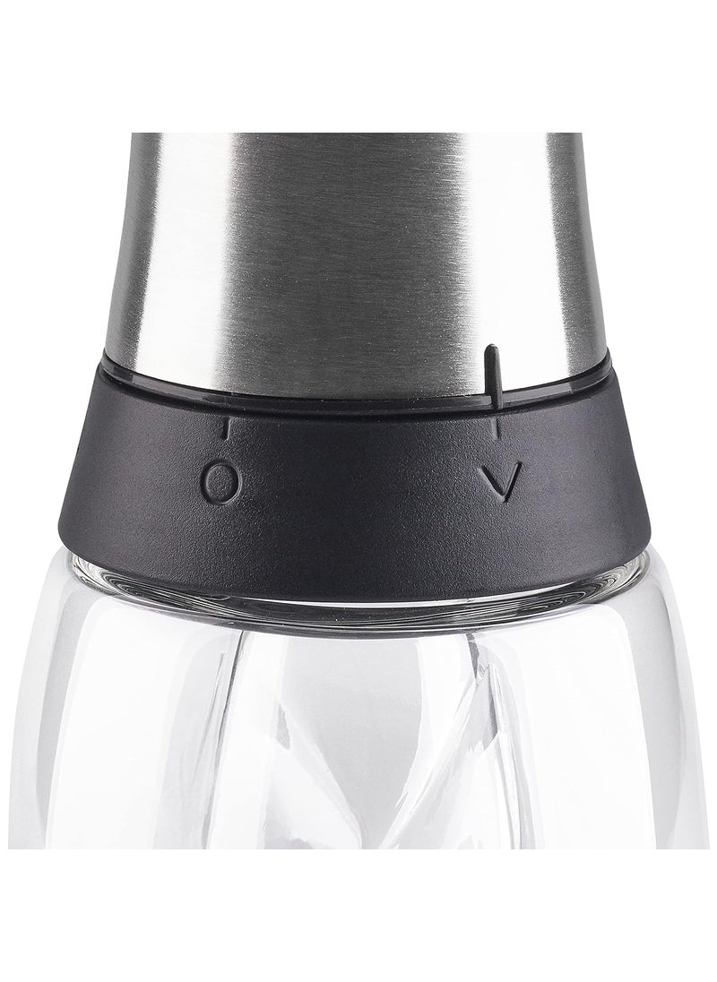 COLE & MASON - Cole & Mason Bristol Duo Oil & Vinegar Pourer for thinKitchen:, Oil Dispenser/Vinegar Dispenser, Glass/Stainless Steel, 230mm, Single, Includes 1 x Oil Bottle/Vinegar Bottle, 2 Year Guarantee - Image 1