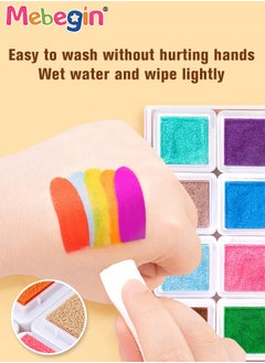 MEBEGIN Washable Finger Paint Set with 24 Different Vibrant Colors and 32 Printed Outlines Sheets, DIY Crafts, Non-toxic Painting Supplies, Non-Toxic Art Painting Supplies DIY Crafts, Designed for Color Perception, Creativity and Imagination, Ideal Gift for Kids Aged 3+  - Image 3