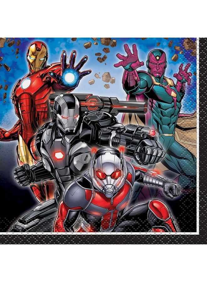 Unique Marvel Avengers Beverage Paper Napkins ; 5" X 5" ; 16 Pcs - Image 2