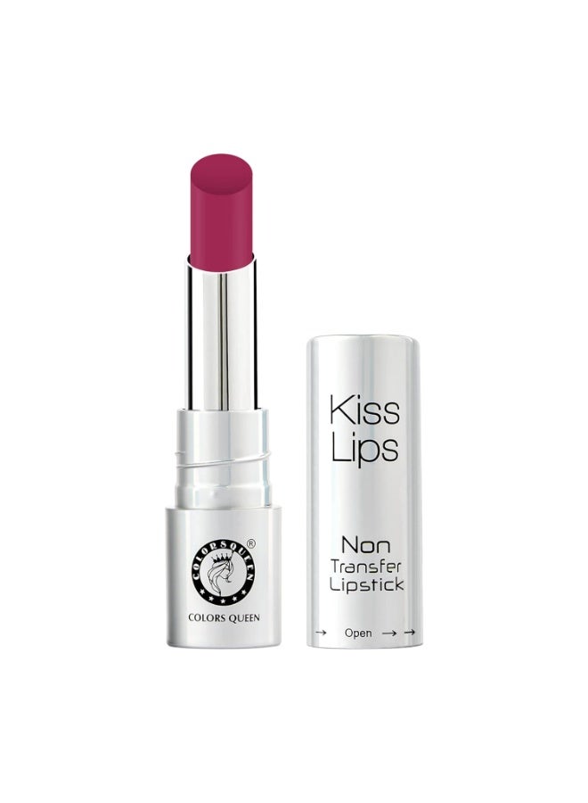 Colors Queen Kiss Lips Matte Lipstick 3g | Smudge Proof & Non Transfer | Creamy Matte Long Stay Lipstick for Women (07 - Fire Magenta) - Image 2