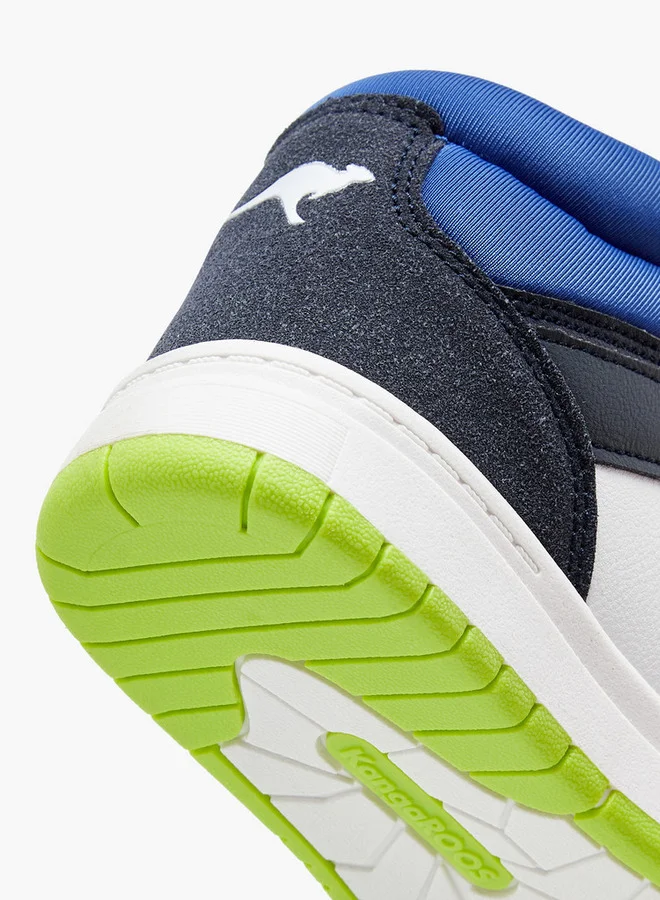 kangaROOS Boys' Panelled High Top Shoes with Hook and Loop Closure