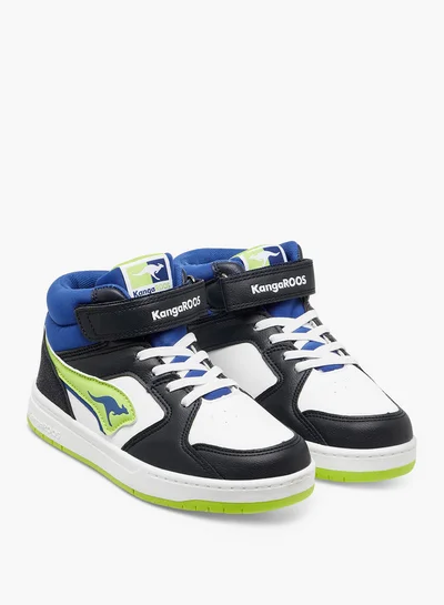 kangaROOS Boys' Panelled High Top Shoes with Hook and Loop Closure