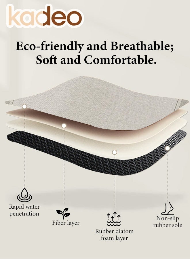 kadeo 2PCS Kitchen Mat Set, Cushioned Non Slip Rugs for Kitchen Floor, Absorbent Runner Comfort Standing Mats Washable for Kitchen, Office, Home - Image 3