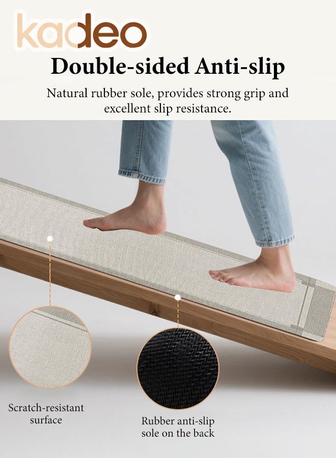 kadeo 2PCS Kitchen Mat Set, Cushioned Non Slip Rugs for Kitchen Floor, Absorbent Runner Comfort Standing Mats Washable for Kitchen, Office, Home - Image 2