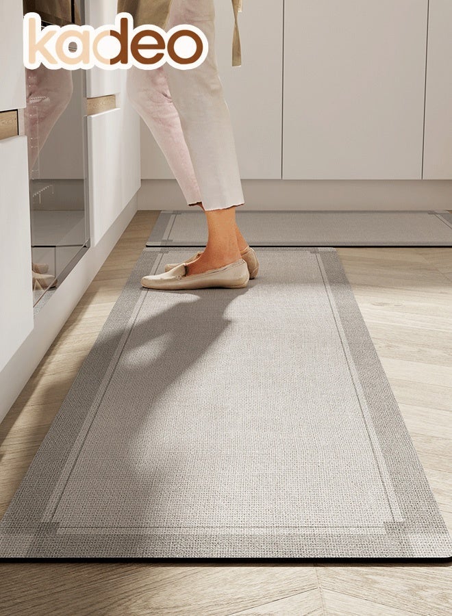 kadeo 2PCS Kitchen Mat Set, Cushioned Non Slip Rugs for Kitchen Floor, Absorbent Runner Comfort Standing Mats Washable for Kitchen, Office, Home - Image 1
