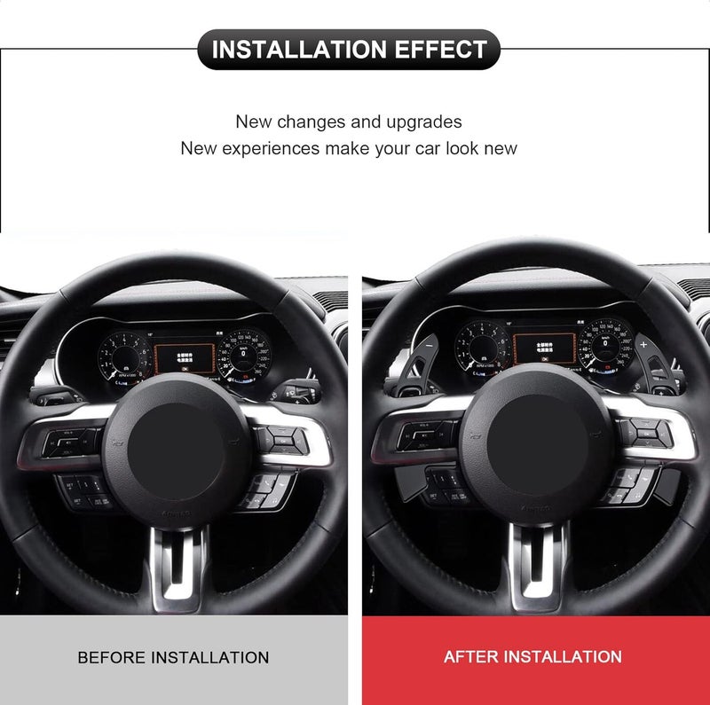 SK CUSTOM Steering Wheel Shift Paddle Shifter Extension Aluminum Alloy Trim Cover for Ford Mustang 2015-2021 - Image 4