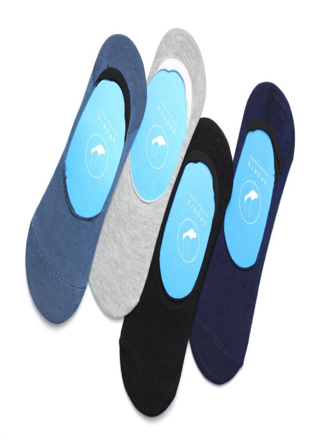 فتاه مجموعة من 4 شرابات قطن ناعمة غير مرئية للرجال