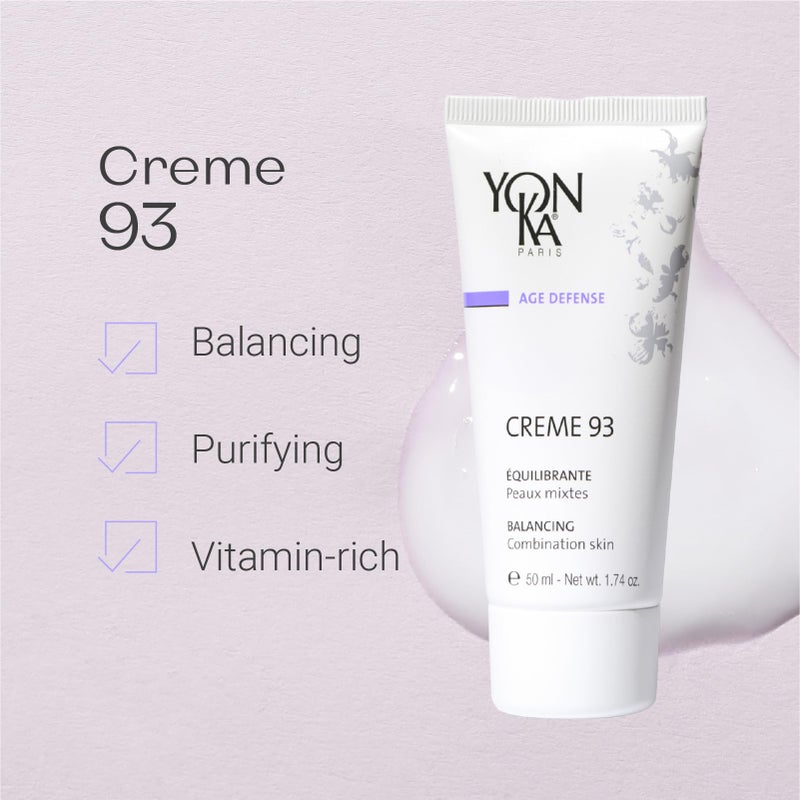 Yonka Yon-Ka Creme 93 Mattifying Moisturizer | Balancing Facial Cream for Combination Skin | Balance Oily Complexion with Vitamins A, C and E | Paraben-Free | 1.74 oz - Image 2