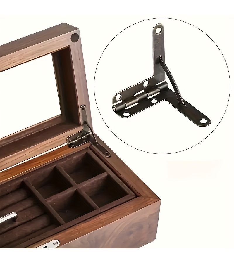 Bronze Self Closing Spring Hinges 84 Pieces With Screws For Boxes And Cabinets - Image 4