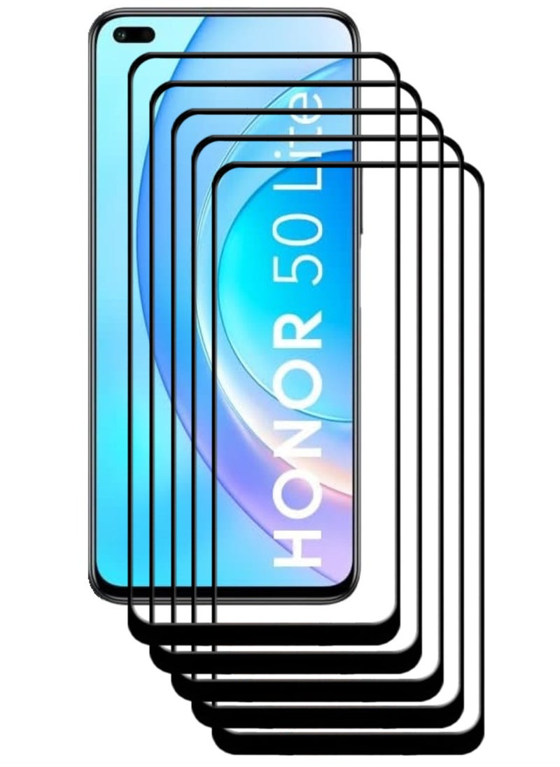 ACLIX 5 Pieces Antistatic ESD Dustproof Premium Quality High Definition Tempered Glass Screen Protector Designed For Honor 50 Lite - Image 1