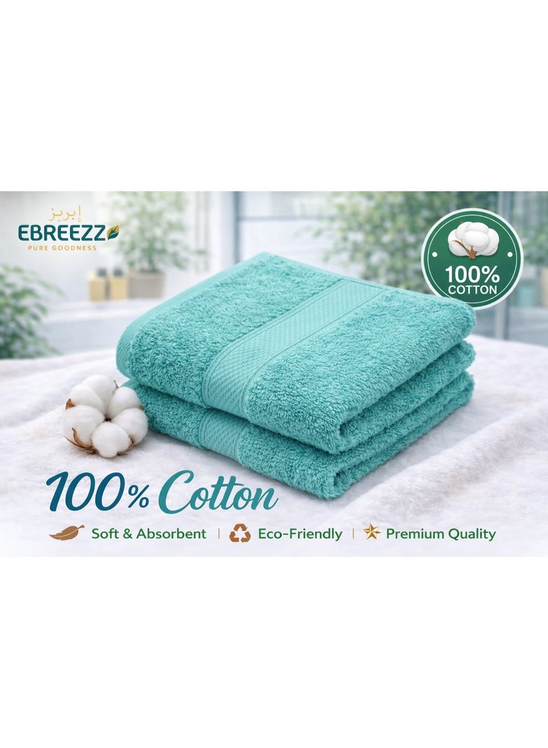 Ebreezz Premium Face Towel Set – 2 Pieces – Soft & Absorbent Cotton (45 × 80 cm) - Image 2
