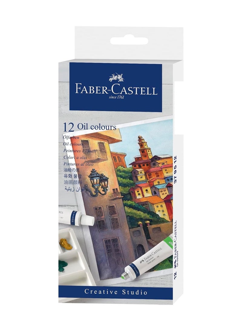 FABER-CASTELL 12-Piece Oil Colour Paint Tube Set 9ml Content Per Tube Multicolour - Image 2