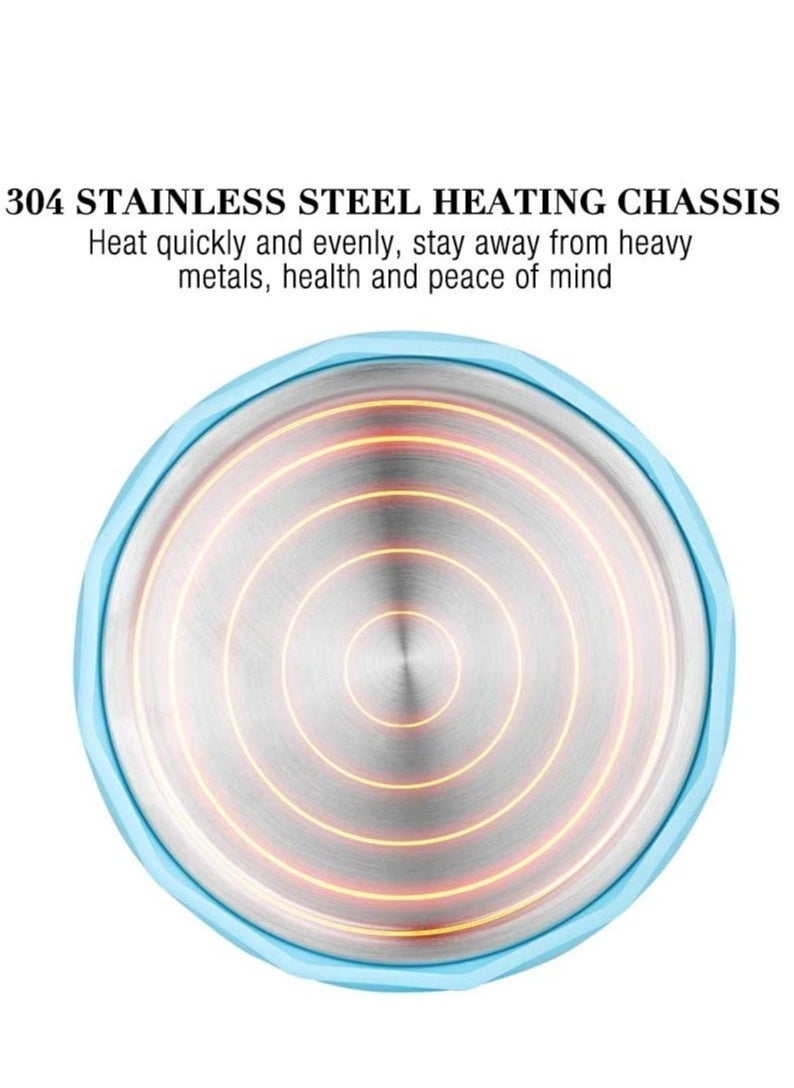 ELTRAZONE Foldable kettle, Portable Foldable Electric Kettle for Travel Food Grade Silicone Electric Water Heater Collapses with Separable Power Cord Ideal for Hiking Camping and indoor(0.6L, blue) - Image 3