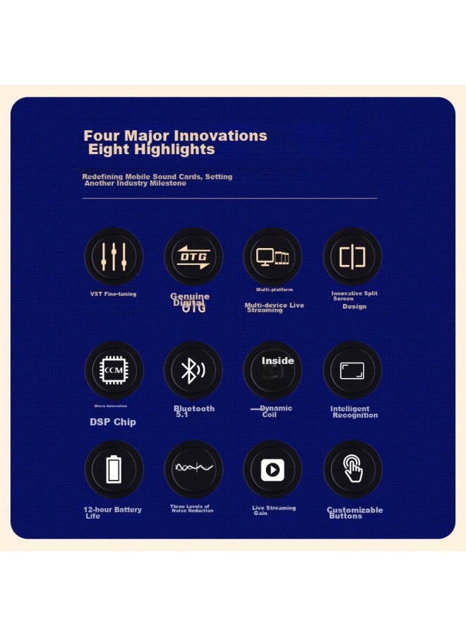Seeknature Senran Star Sound Card Kit For Mobile Phone Computer, Desktop, Douyin, Kuaishou, Universal For Streamers, Singing, Quanmin K Song, Recording Equipment Complete Set With Condenser Microphone - Image 4