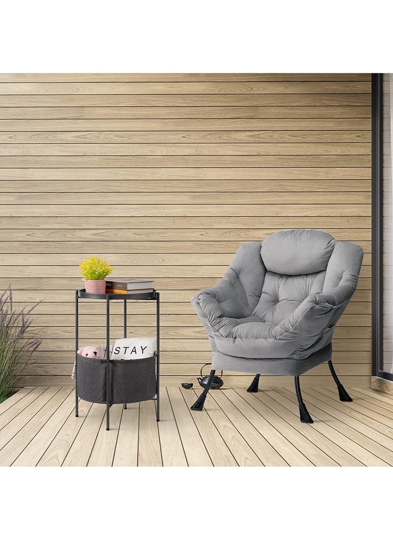 AnneFish - Living Room Double Layer Small Home Coffee Table Side Table With Cloth Bag Can Be Used As Tray - Image 1