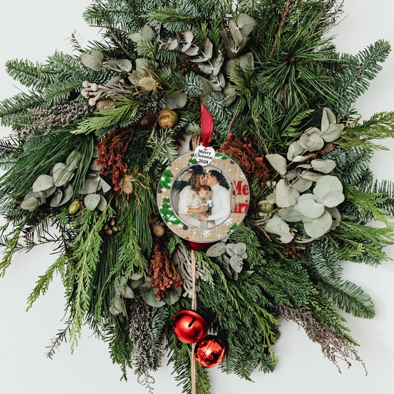 GUOER GUOER 3PCS Christmas Tree Ornaments Set Picture Frame Ornament Holiday Keepsake Gift Home Decor Christmas Decorations Xmas Gifts Pendant with 2.5  Photo Frame Insert (Christmas Tree 2024)  - Image 4