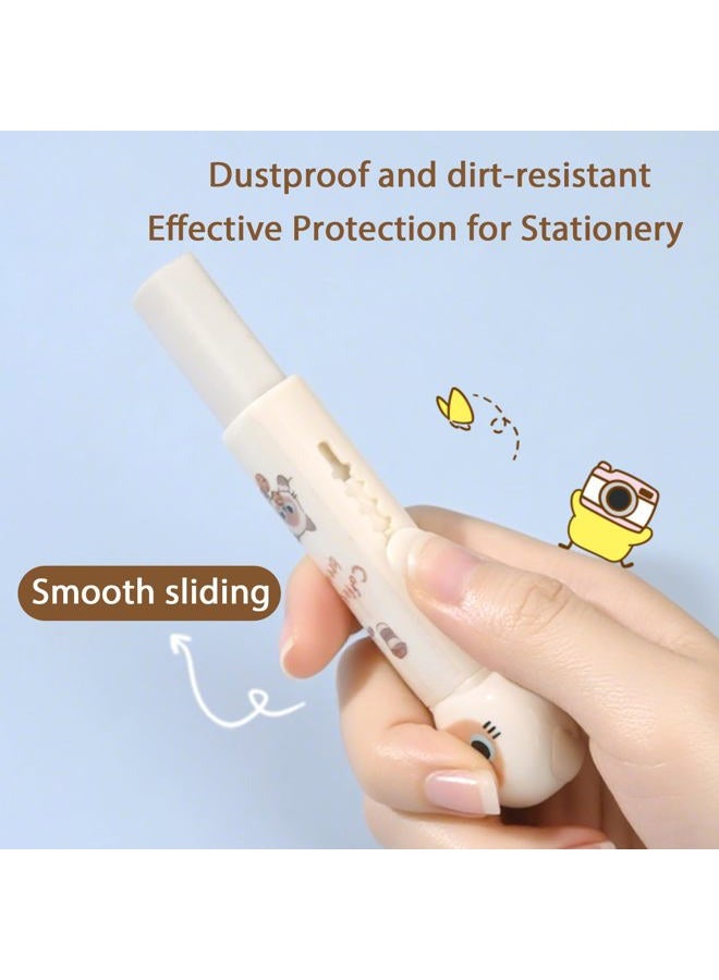 PANDENNER Retractable Pencil Eraser, Cute Erasers,Cat Eraser,Suitable for School Home Office Supplies, 4Pcs (Eraser-cat) - Image 4