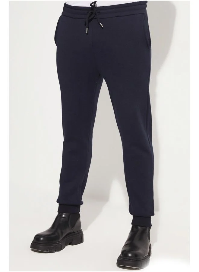 JUNE June Men Shirred Sweatpant Navy