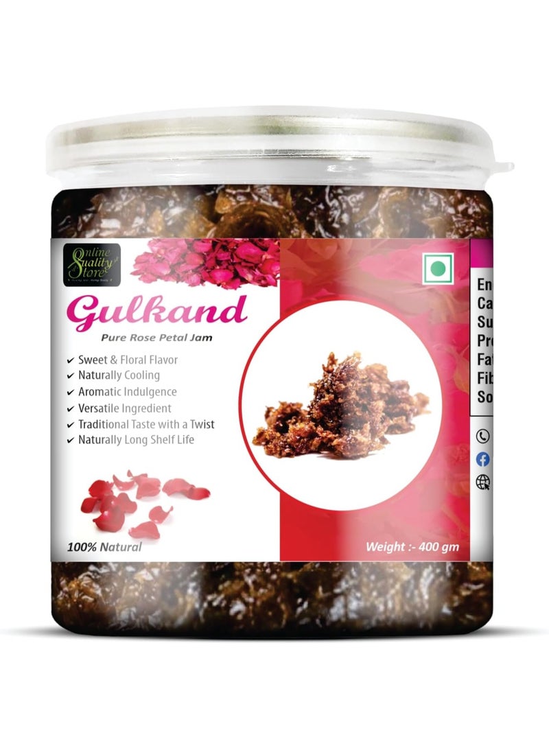 Online Quality Store Natural Gulkand (Rose Petal Jam), 400g - Image 1