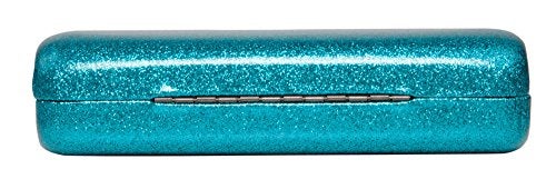 SPUNKYsoul The Original Dazzling Sparkle Smooth Glitter Women's Eye Glass Case Collection (LARGE MERMAID BLUE) - Image 3
