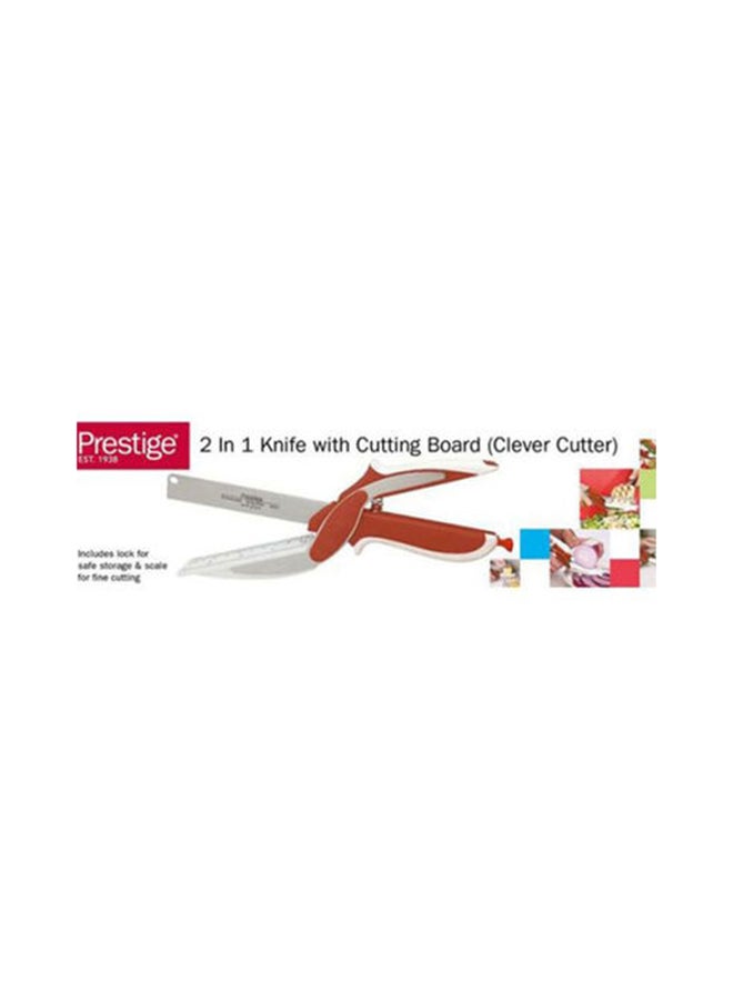 Prestige Clever Cutter With Cutting Board Red/Silver/White 16cm - Image 1