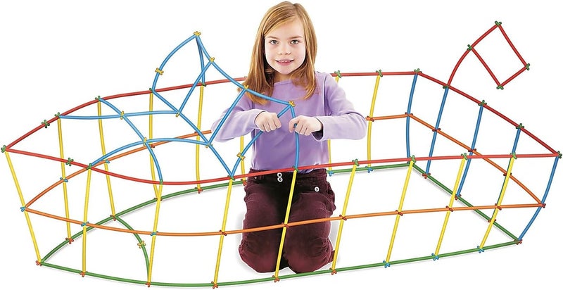 Roylco Straws and Connectors Building Kit - 230 Pieces in Assorted Colors - Image 4