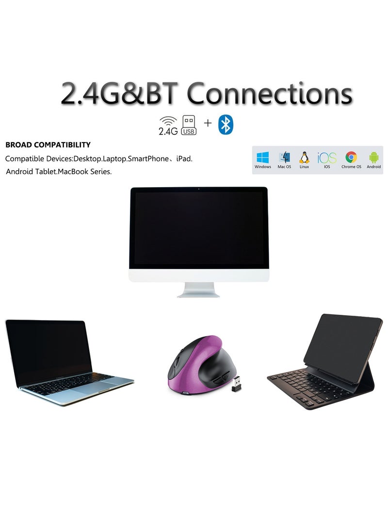 General Dual-mode vertical vertical grip charging silent wireless anti-mouse helps you focus on work study and entertainment  - Image 4