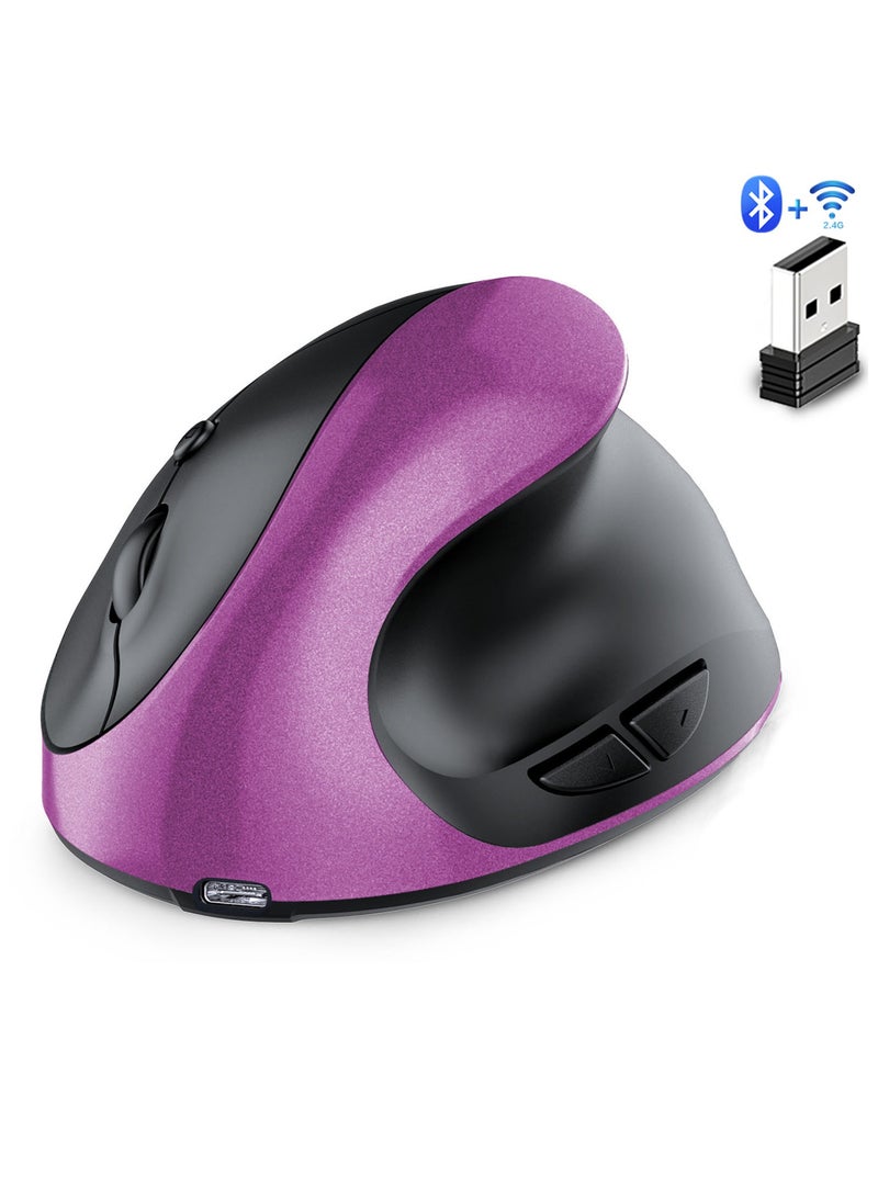 General Dual-mode vertical vertical grip charging silent wireless anti-mouse helps you focus on work study and entertainment  - Image 1