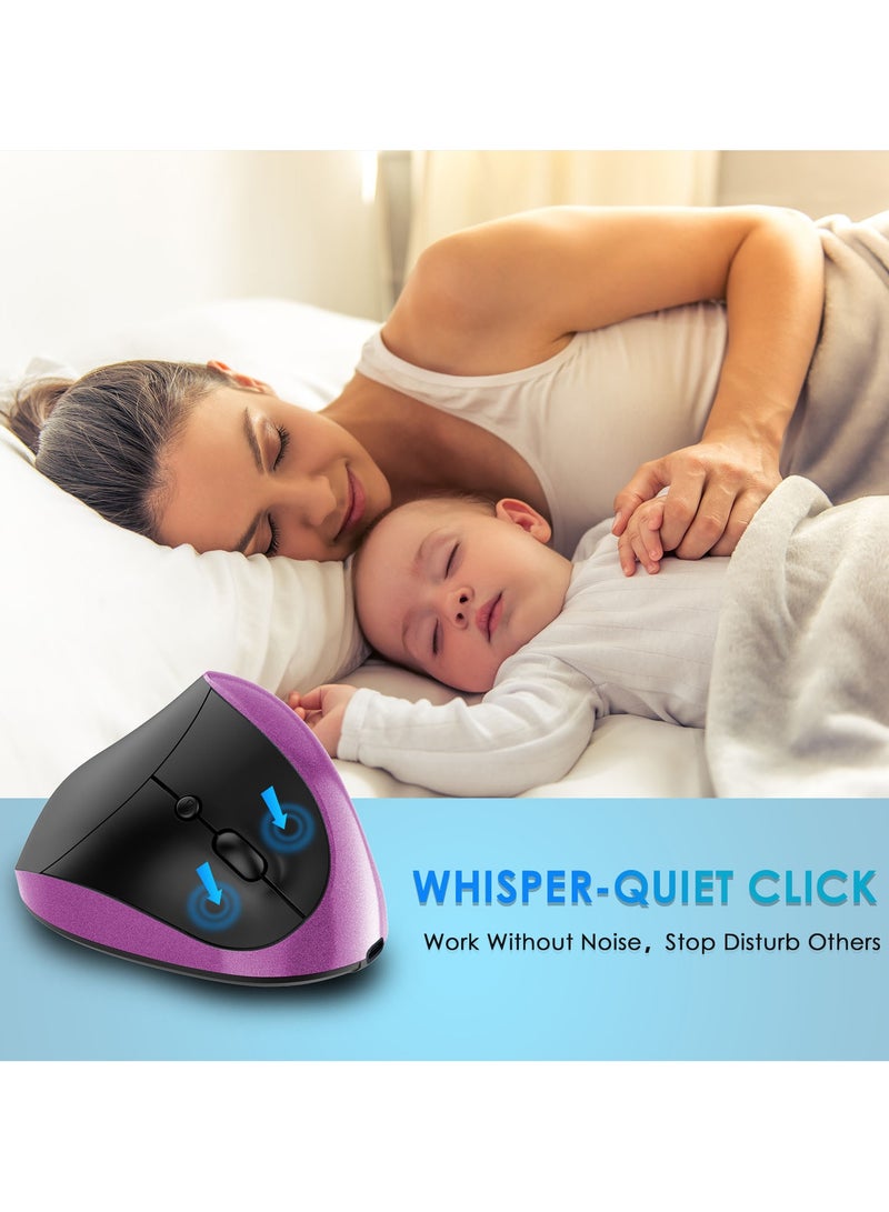 General Dual-mode vertical vertical grip charging silent wireless anti-mouse helps you focus on work study and entertainment  - Image 3