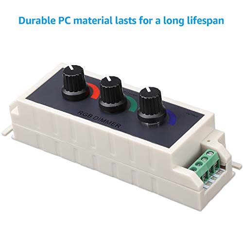 TORCHSTAR DC12V-24V 9A PWM RGB LED Dimmer Controller, 3 Channel Output for RGB Multi-Color LED Strip Lights & Single Color LED Strip Lights, Pack of 1 - Image 4