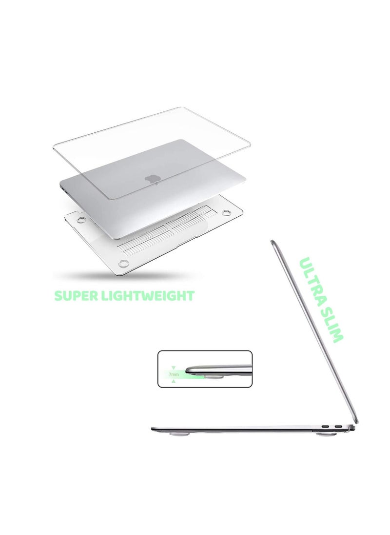 Generic - 3 in 1 Bundle Case for MacBook Pro 14 Inch 2024 A3112/A3185/A3401 2023 M3 A2918/A2992 M2 A2779 M1 A2442 Pro/Max,Hardshell Case&Keyboard Cover&Screen Film for Mac Pro 14 (2024-2021),Frosted Clear - Image 1