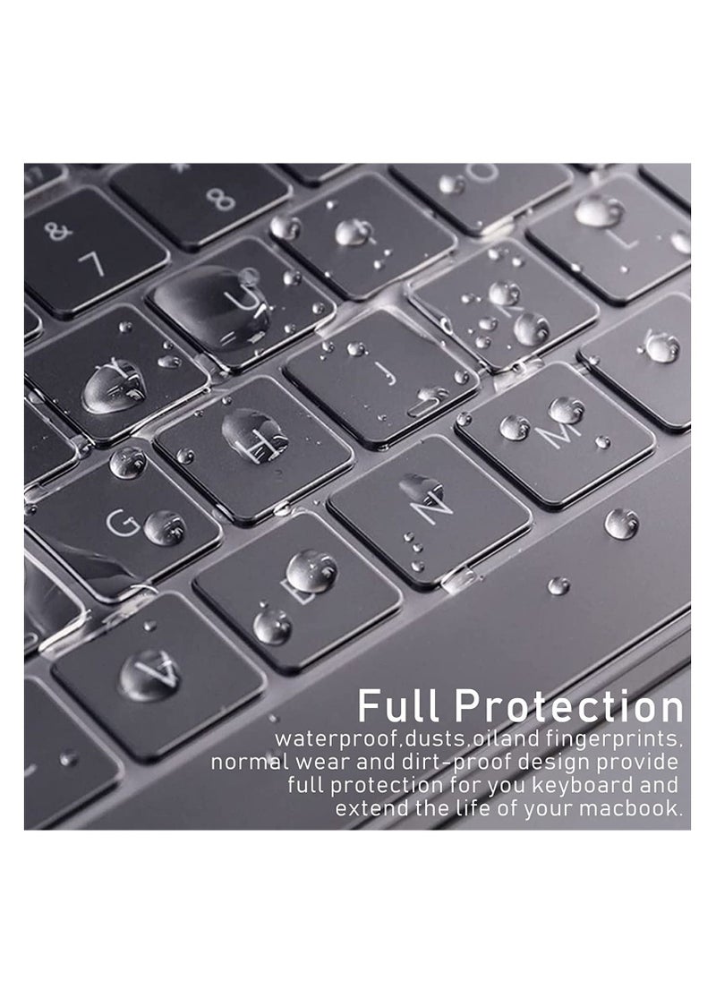 Generic - 3 in 1 Bundle Case for MacBook Pro 14 Inch 2024 A3112/A3185/A3401 2023 M3 A2918/A2992 M2 A2779 M1 A2442 Pro/Max,Hardshell Case&Keyboard Cover&Screen Film for Mac Pro 14 (2024-2021),Frosted Clear - Image 1