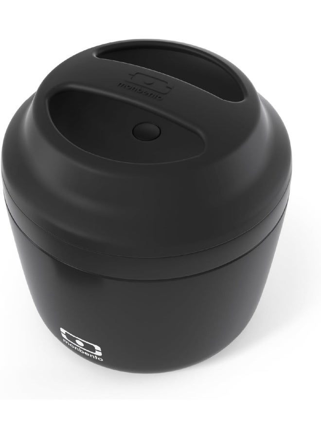monbento - MB Element Black Onyx Insulated Lunch Box - Leakproof and Insulated Container Keeps Food hot/Cold - BPA Free - Food Grade Safe - Image 1