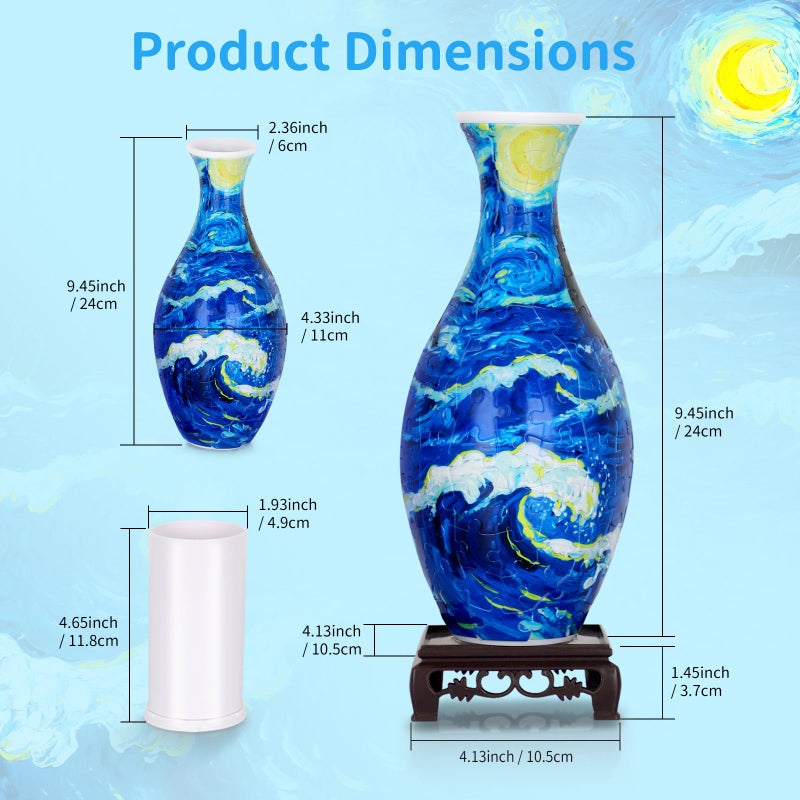 BELEEV 3D Puzzle Vase for Adults, 160 Pieces DIY Plastic Flower Vase, Compatible with Block Flowers, Unique Home & Office Decor, Housewarming and Birthday Gift for Flower Arrangements (Floral Bird) - Image 5