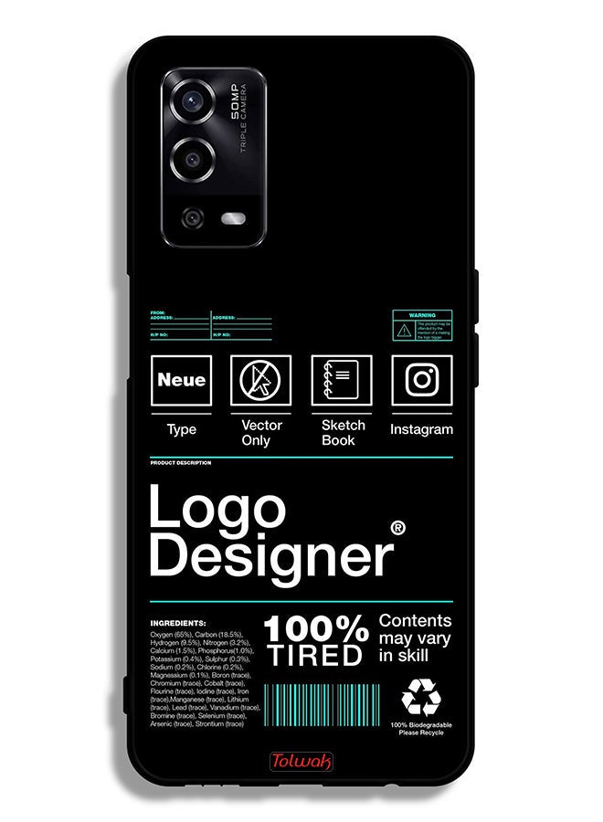 Tolwak Oppo A55 4G Protective Case Cover Logo Designer Sticker - Image 2