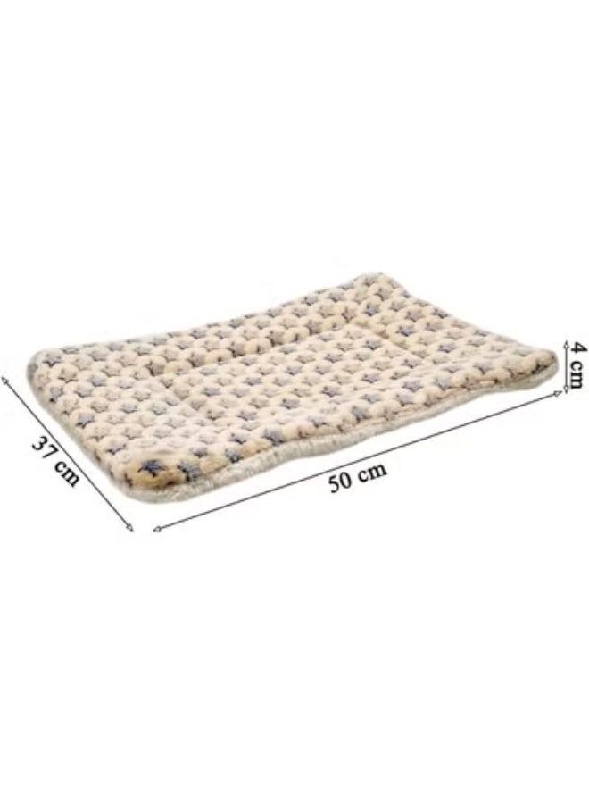 NNC PETS Fleece Pet Blanket with Double-sided plush, Breathable, Washable, and Lightweight, Pet Blanket with Cute star pattern, Comfortable, Washable, Soft fluffy, Suitable for small pets, 50 cm (Yellow) - Image 2
