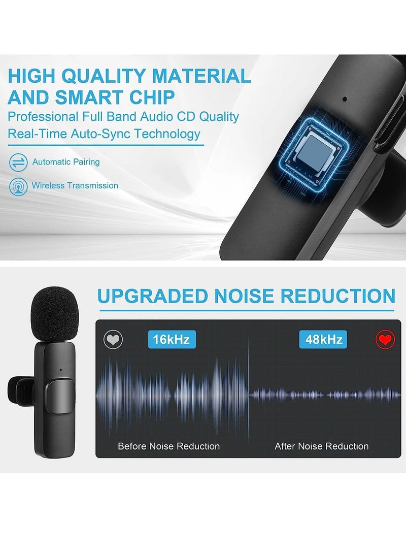 ELTRAZONE Wireless Microphone for iPhone iPad, Plug-Play Wireless Lavalier Mic with 2 Microphone for Phone Video Recording, Interview, Vlog, - Image 3