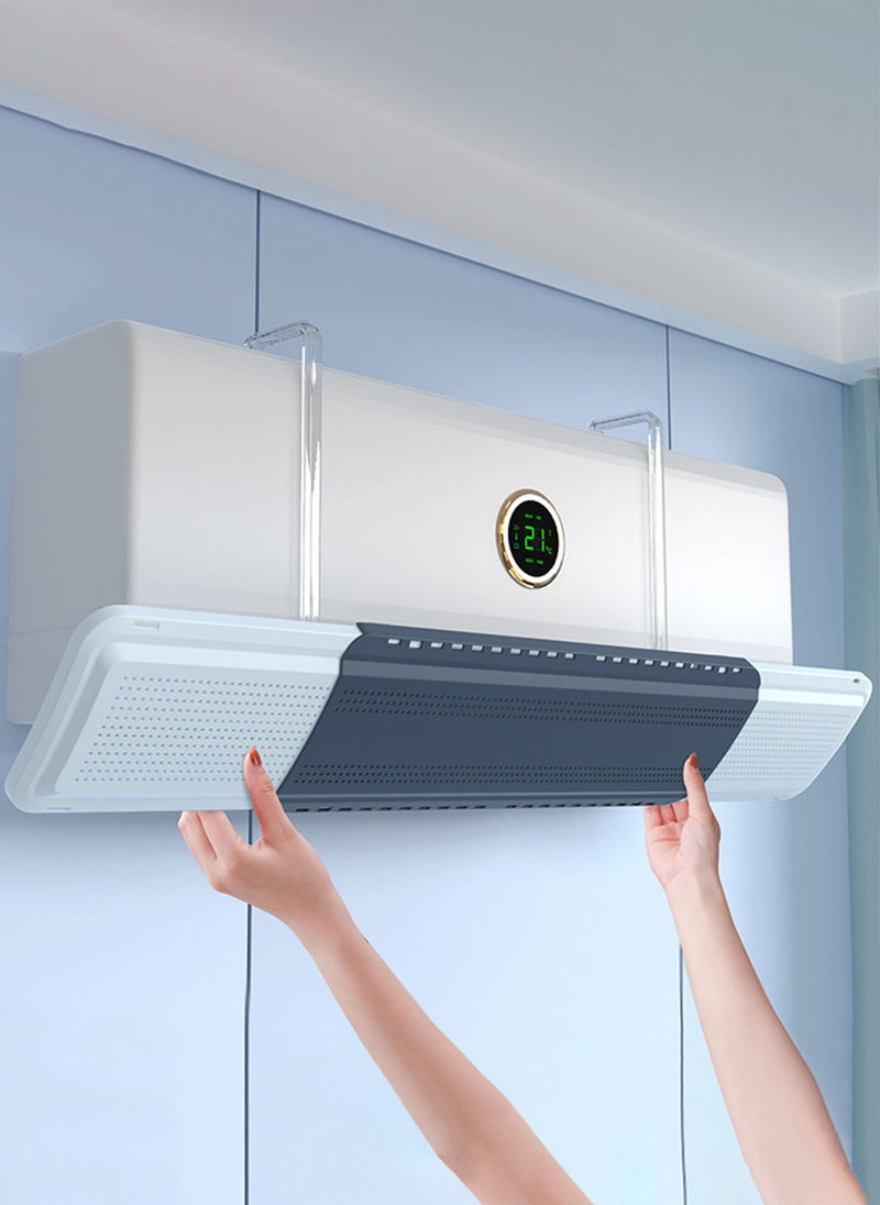 Sharpdo - Air Conditioning Wind Deflector Anti Direct Blowing Baffle Blue 57*16CM - Image 1