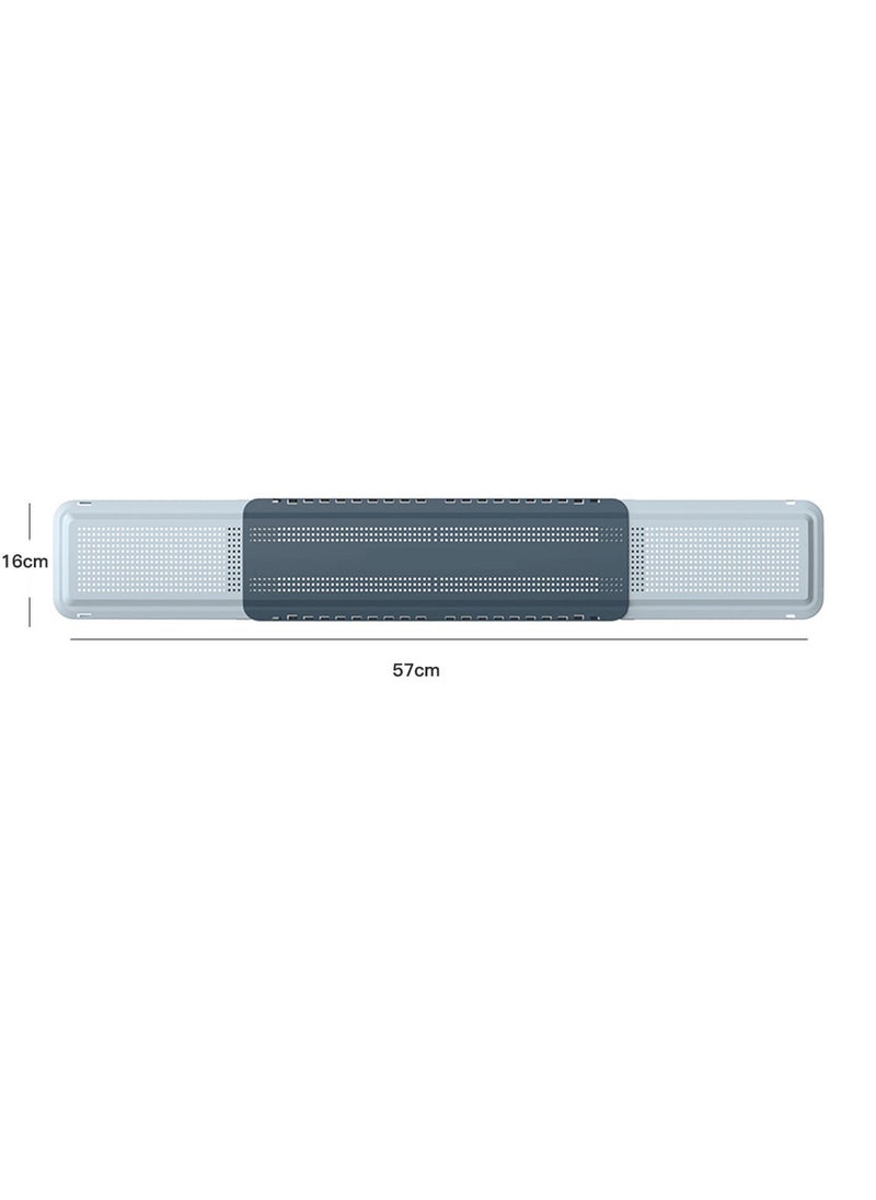Sharpdo - Air Conditioning Wind Deflector Anti Direct Blowing Baffle Blue 57*16CM - Image 1