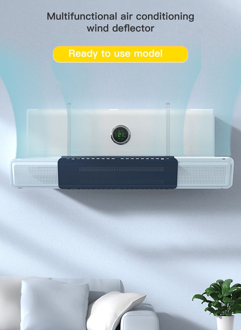 Sharpdo - Air Conditioning Wind Deflector Anti Direct Blowing Baffle Blue 57*16CM - Image 1