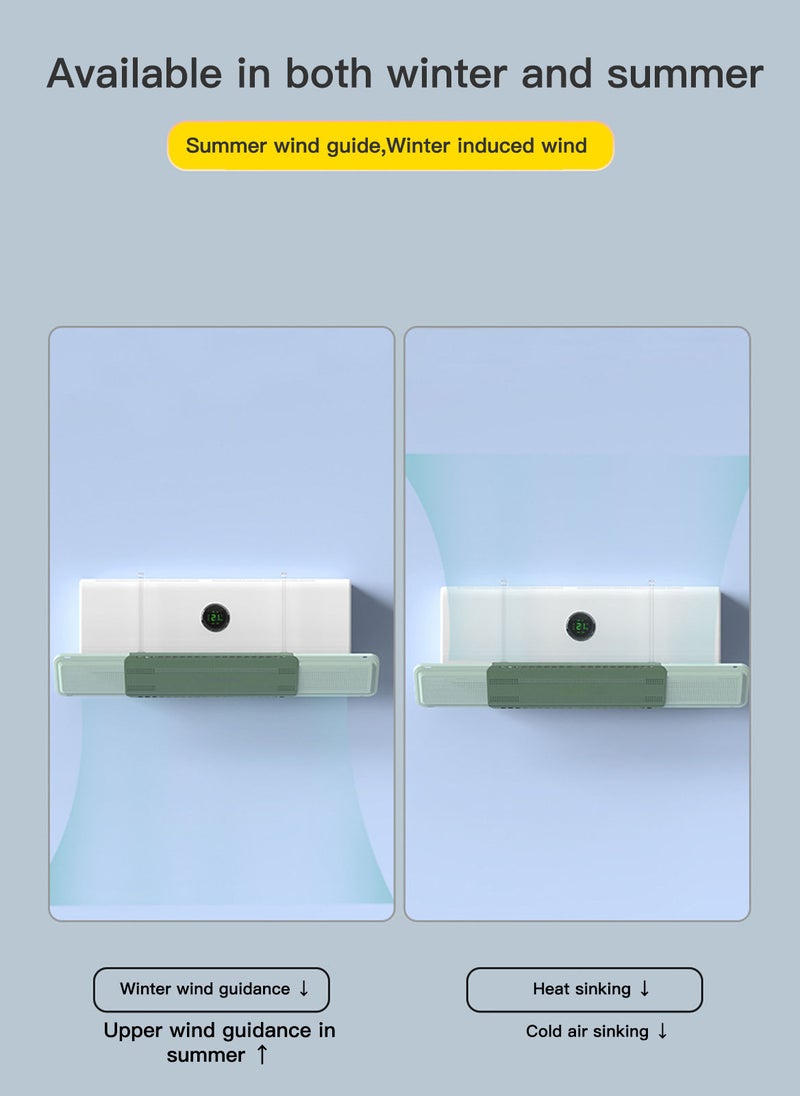 Sharpdo - Air Conditioning Wind Deflector Anti Direct Blowing Baffle Blue 57*16CM - Image 1