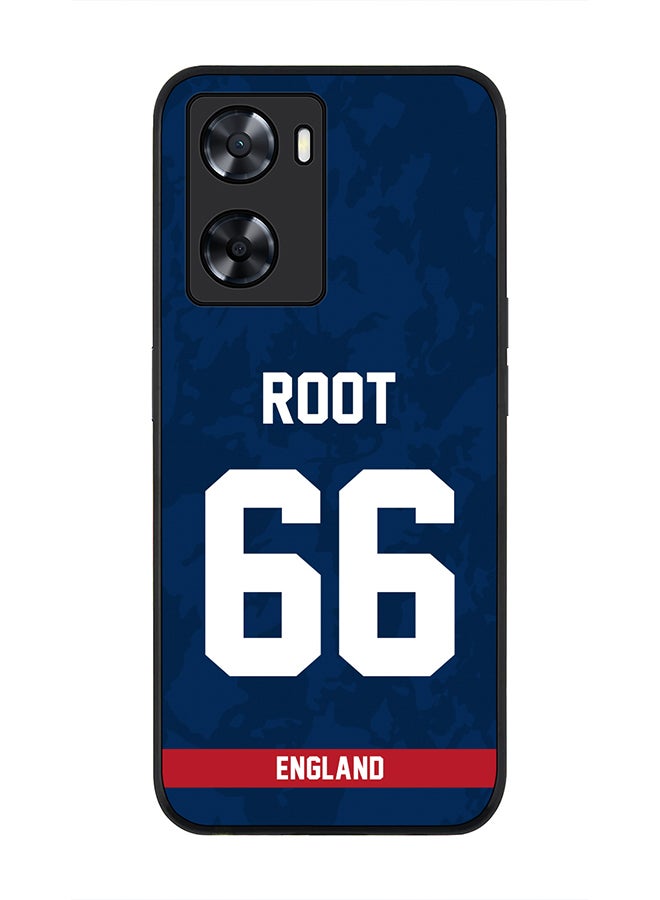 Stylizedd Rugged Black Edge Case for Oppo A57 4G, Slim fit Soft Case Flexible Rubber Edges Thin Cover - Player Name - Joe Root, Jersey Number- 66 - Image 1