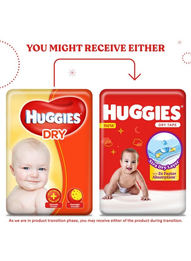 HUGGIES شريط جاف | حفاضات قابلة للتعديل للذكور والإناث حديثي الولادة - الحجم S، 72 قطعة | امتصاص أسرع حتى 2X، امتصاص طوال الليل حتى 12 ساعة، مثالي للوزن من 0-7 كجم - Image 2