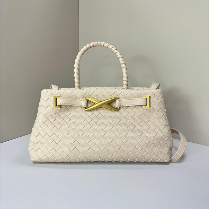 Popular Jw Hand-Woven Bag, High-End Old Money Style Tote Bag, Fashionable And Versatile Handbag, Crossbody Bag For Women - Image 1