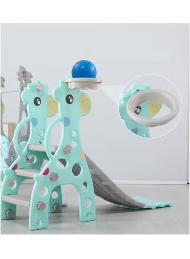 FULL JOY Children's Slide and Swing Set with Basketball Hoop 3*1 ,Indoor and outdoor playground set for toddlers, climbing play set for kids - Image 3