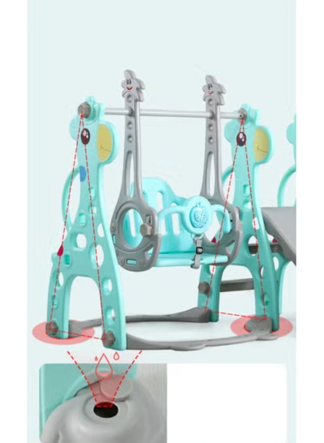 FULL JOY Children's Slide and Swing Set with Basketball Hoop 3*1 ,Indoor and outdoor playground set for toddlers, climbing play set for kids - Image 4