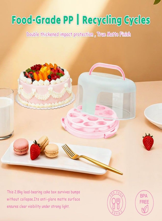 Samlomi Cake Carrier, Cake Stand with Lid, Bpa-Free Cake Holder with Lid for 10 Inch Round Cake Carrier with 10 pcs Round Golden Cake Boards and Portable Insulated Bag & Two Boxes of Cupcake Paper Liners - Image 5